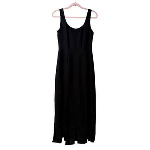 Vintage 70's ABS Evening Collection Midi Dress Womens 6 Split Hem Romantic Goth